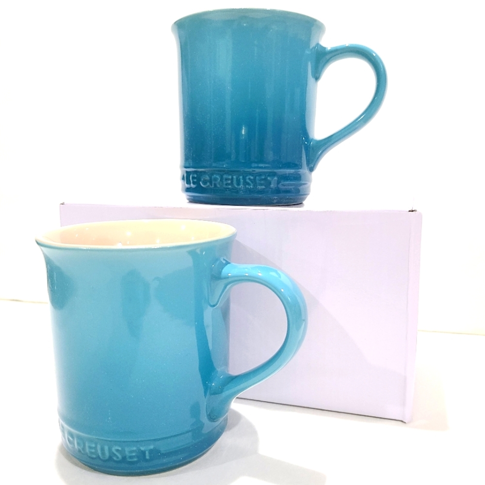 Le Creuset Carribean 14oz Mug Set NIB